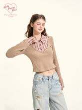 Academia Faux Two-Piece Knit Top