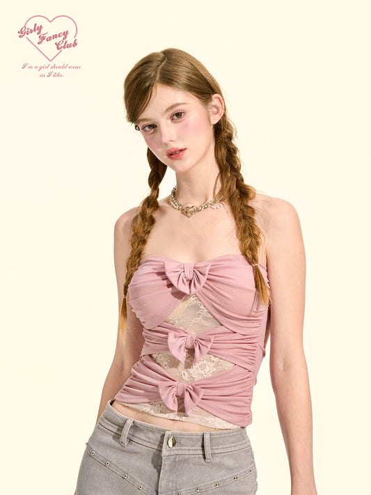 Dopamine Bow Strapless Corset Top