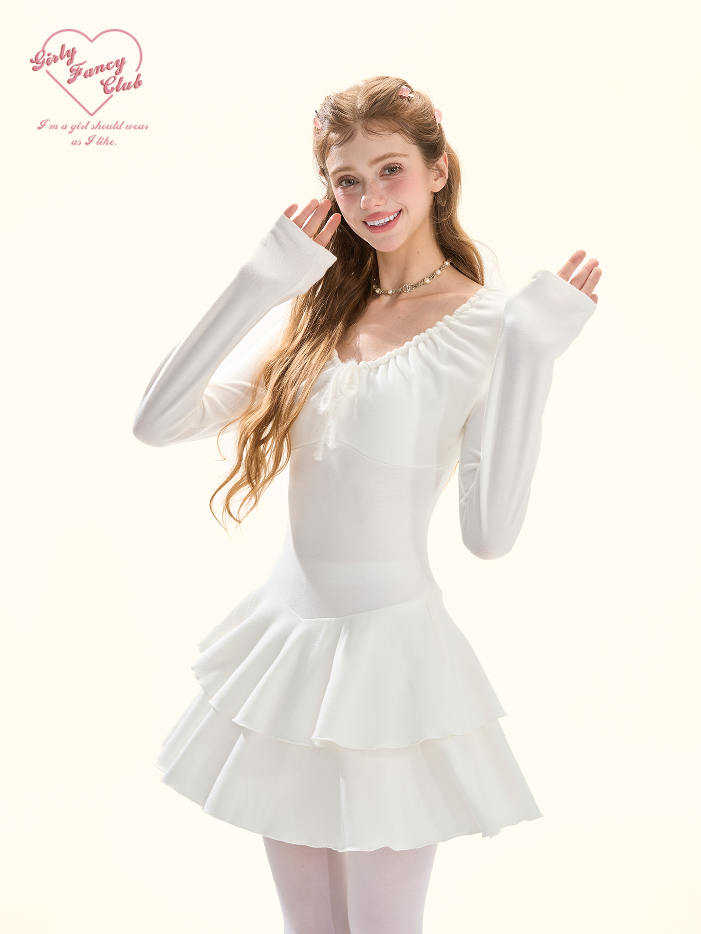 Elegant Adjustable-Neck Knit Dress