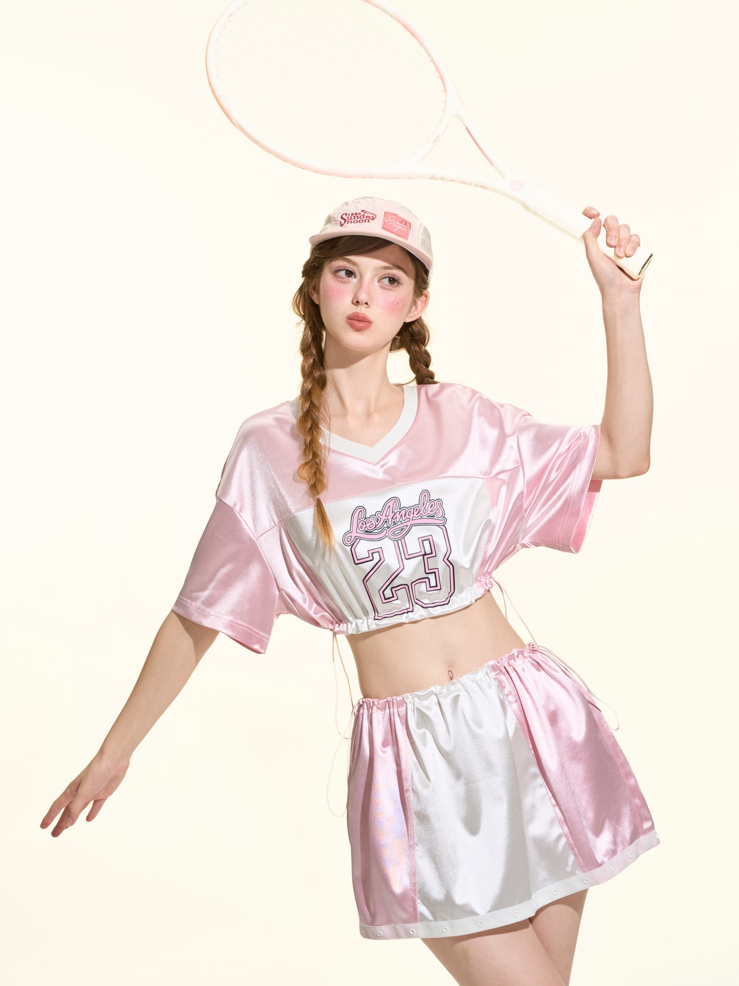 Colorblock Shiny Sporty Quick Dry Tee Women Loose Satin Athletic Jersey Style Top